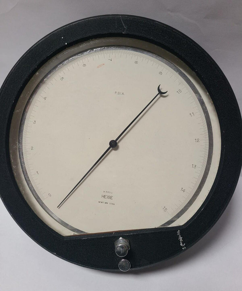 HEISE Pressure Gauge 0-15 Divisions Test Gage Steampunk