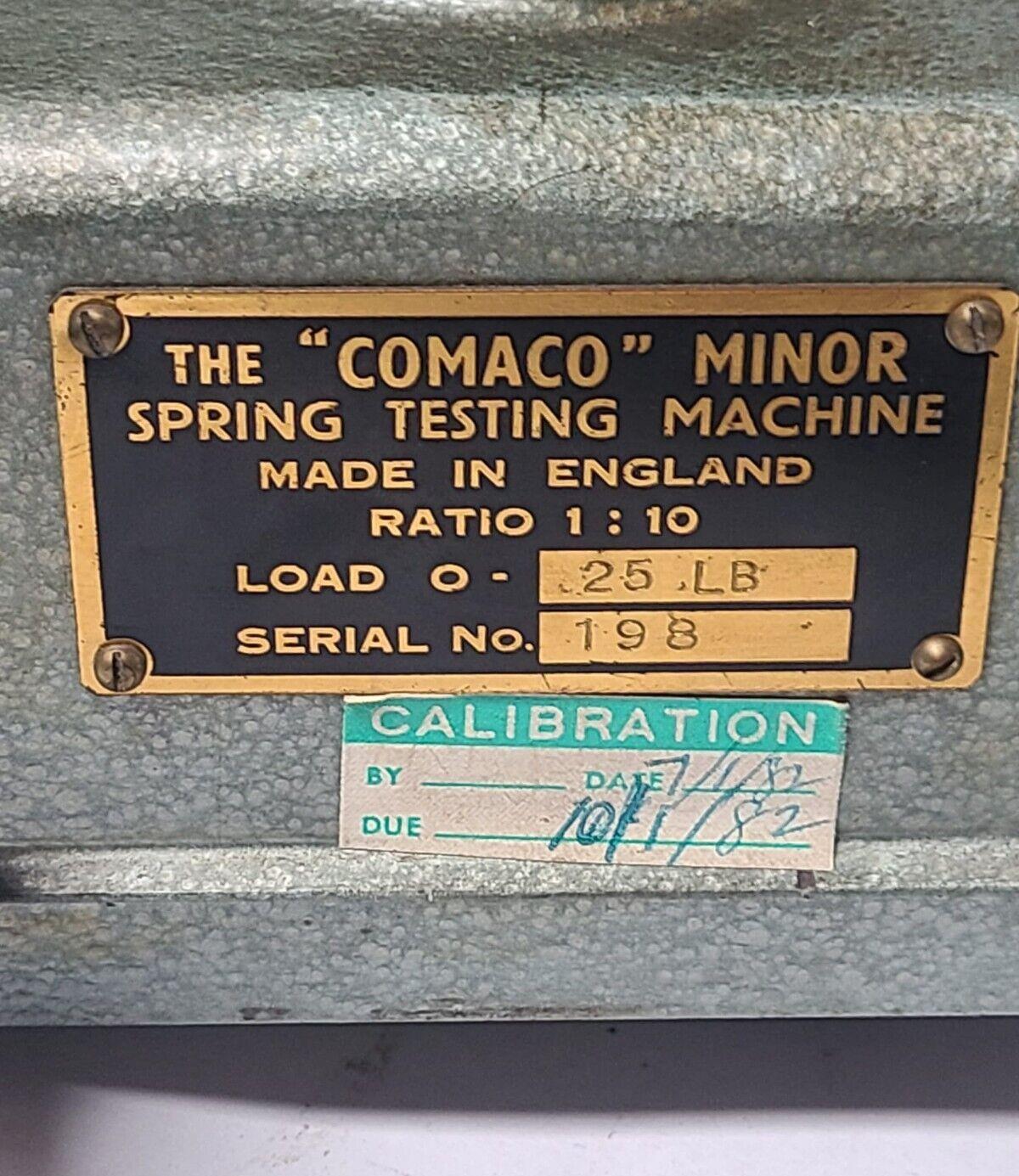 Vintage Antique Scale Coats COMACO Minor Spring Testing Machine