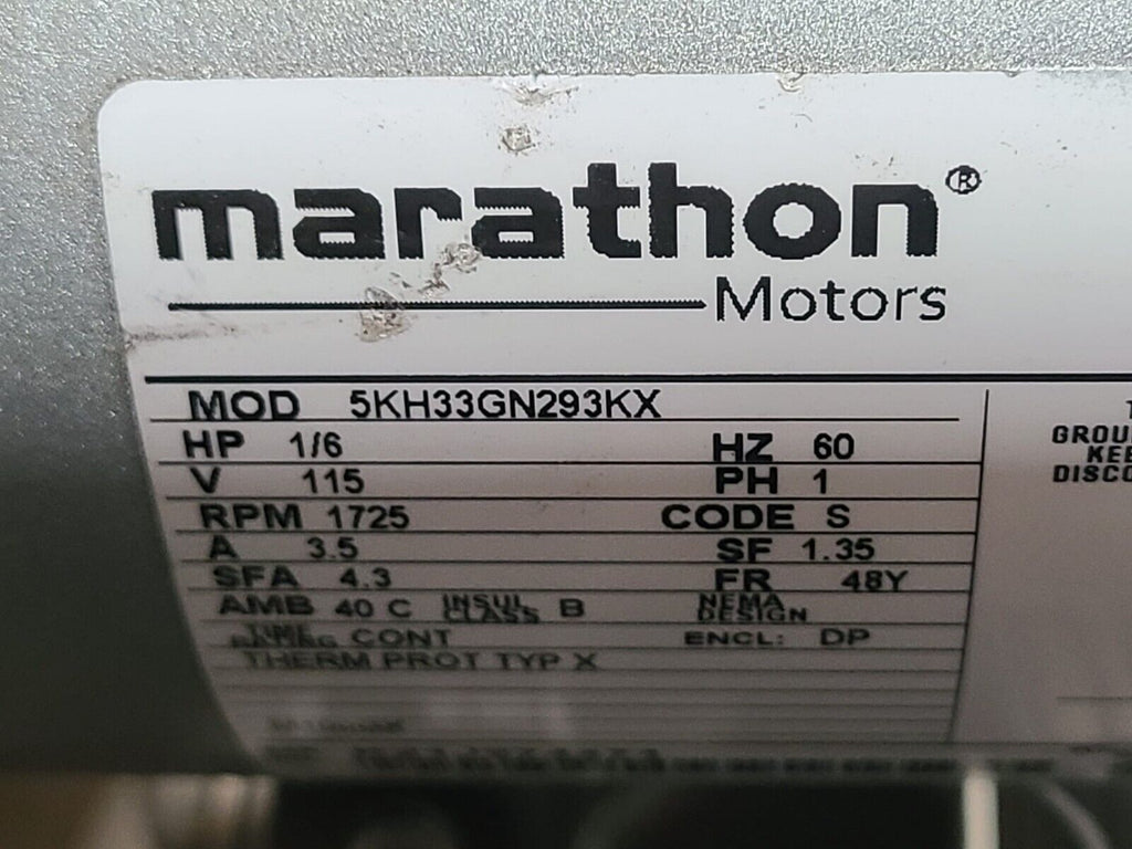 Vacuum Pump Air Compressor MARATHON 5KC46KN0255AX 5KH33GN293KX Motor Tank