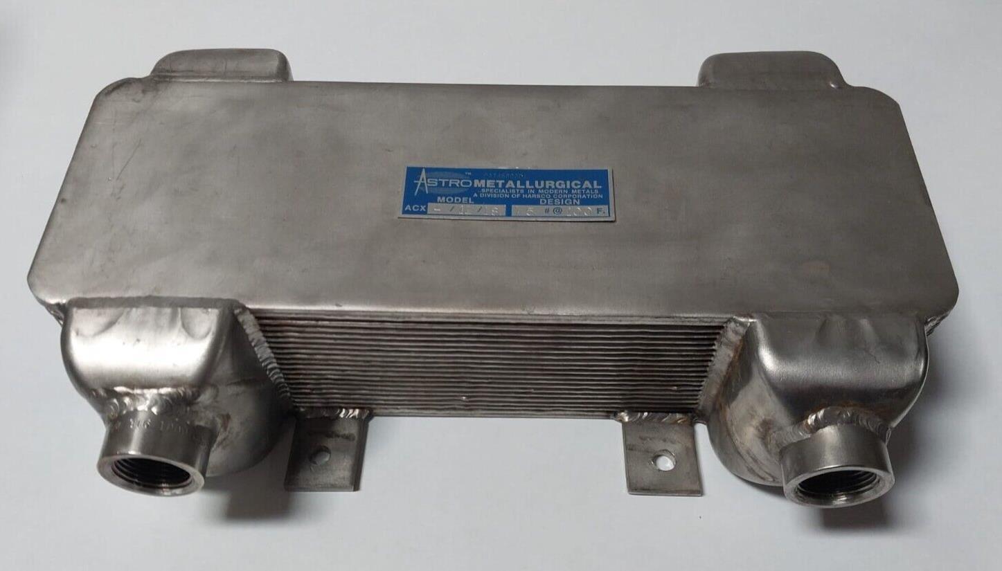 Astro Metallurgical ACX 4/12/18 Heat Exchanger 75 PSIG @ 100F Rating