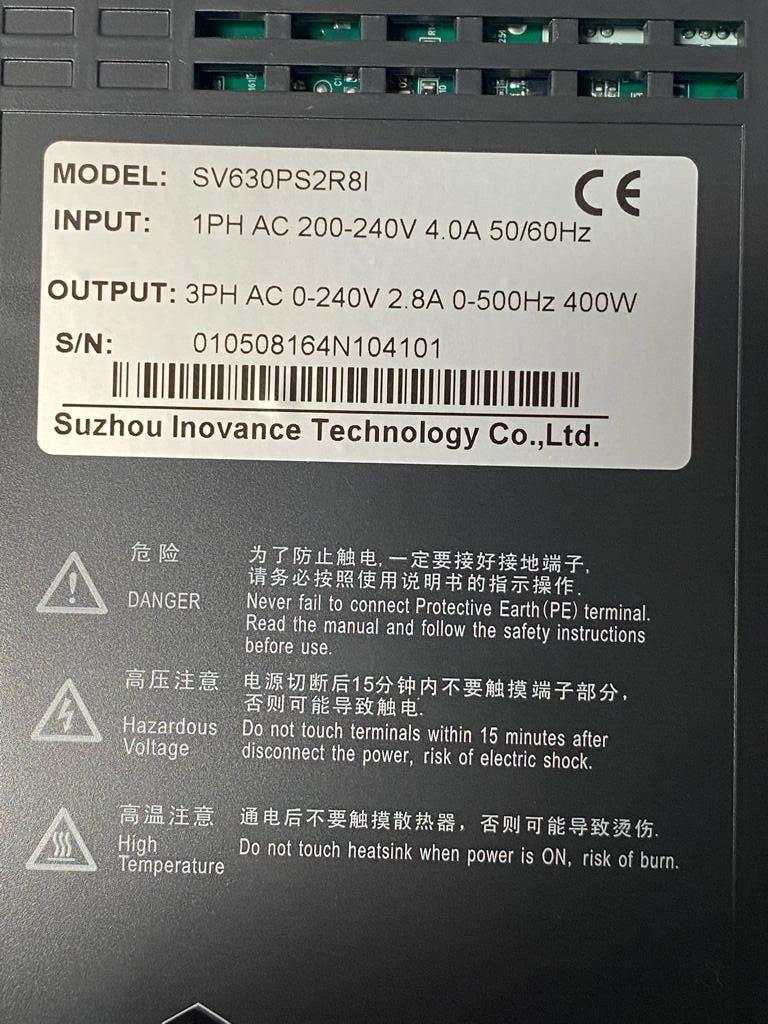 Suzhou Inovance SV630PS2R8I 400W AC200V SV630P Servo Drive