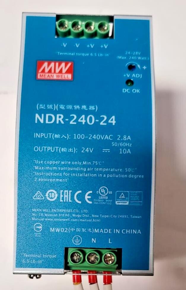 MEAN WELL NDR-240-24 NDR24024 AC DC POWER SUPPLY Free Shipping