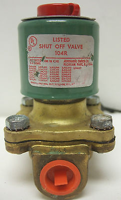 ASCO Red-Hat 2-Way Solenoid Valve 8210D1 120V 11.2W 125 PSI 3/8” 8210