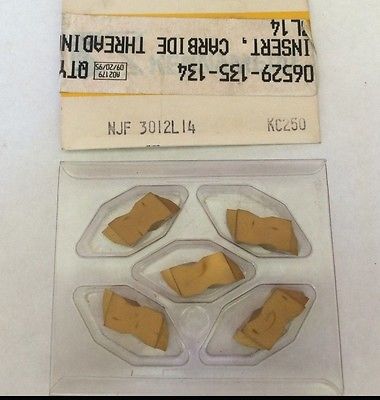 5 Pcs Kennametal NJF 3012 L14 KC 250 Lathe Carbide Inserts Grooving Cut Off Gold