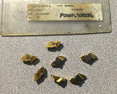 PG 209 LC R321 094804 Grooving Lathe Carbide Inserts 7 Pcs New Gold Tools