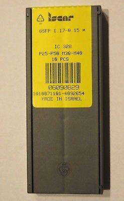 10 Pcs ISCAR GSFP 1.17-0.15 IC 328 P25-P50 Carbide Inserts Mill Lathe New Tools