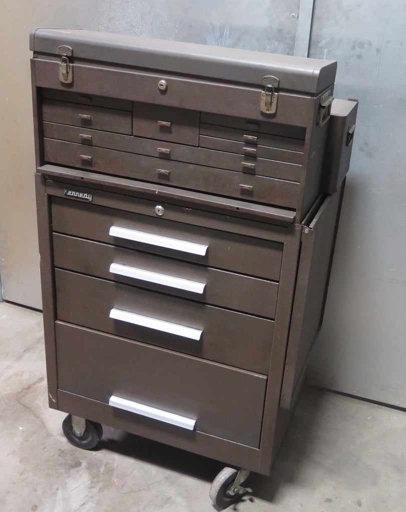 Kennedy 273-737916 Roller Tool Box Chest Cabinet Brown Multiple Drawers