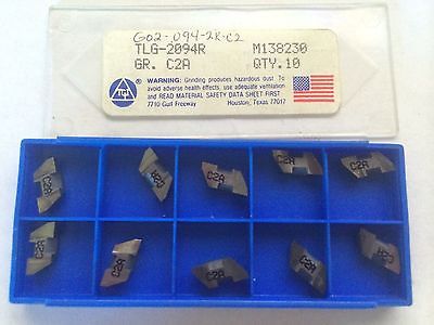 10 Pcs TGI USA Made TLG 2094R C2A Lathe Grooving Carbide Inserts Tools New