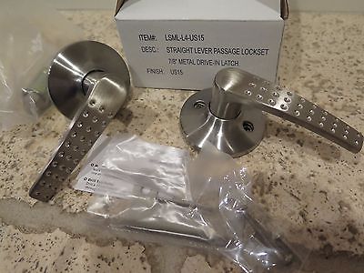 Lot of 20 Brand New STRAIGHT LOCK LEVER PASSAGE LOCKSET Dimpled 7/8" Metal Latch