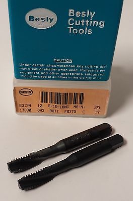Lot of 2 Besly 5/16 18NC GH3 MA-Ni 3 Flute Bottom Tap Brand New Made in The USA