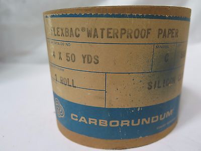 Carborundum Flexbac Waterproof Paper S/C Roll 4" x 50yds Grit 600 Brand New
