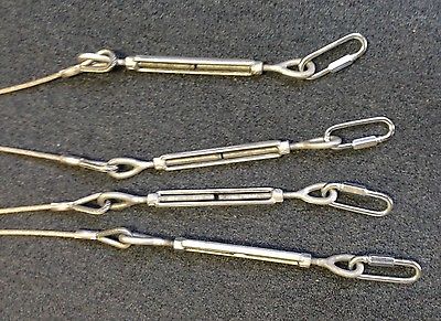 Lot of 4 Tie Down Strap Tension Tailgate Cable Pick Up Truck 67” New 8mm 1760 lb
