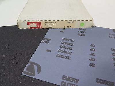Carborundum Abrasives 9 x 11 " Emery Cloth 10887 Grit Coarse Qty 100 Brand New