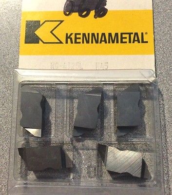 Kennametal NG-4125L K45 Lathe Carbide Inserts Grooving Cut Off Top Notch 5 Pcs