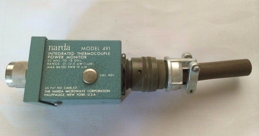 Narda Model 491 Integrated Thermocouple Power Monitor  50 MHZ To 18 GHZ PWR 10