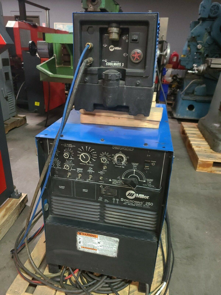 MILLER SYNCROWAVE 250 CONSTANT CURRENT AC/DC WELDING POWER SOURCE COOLMATE 3