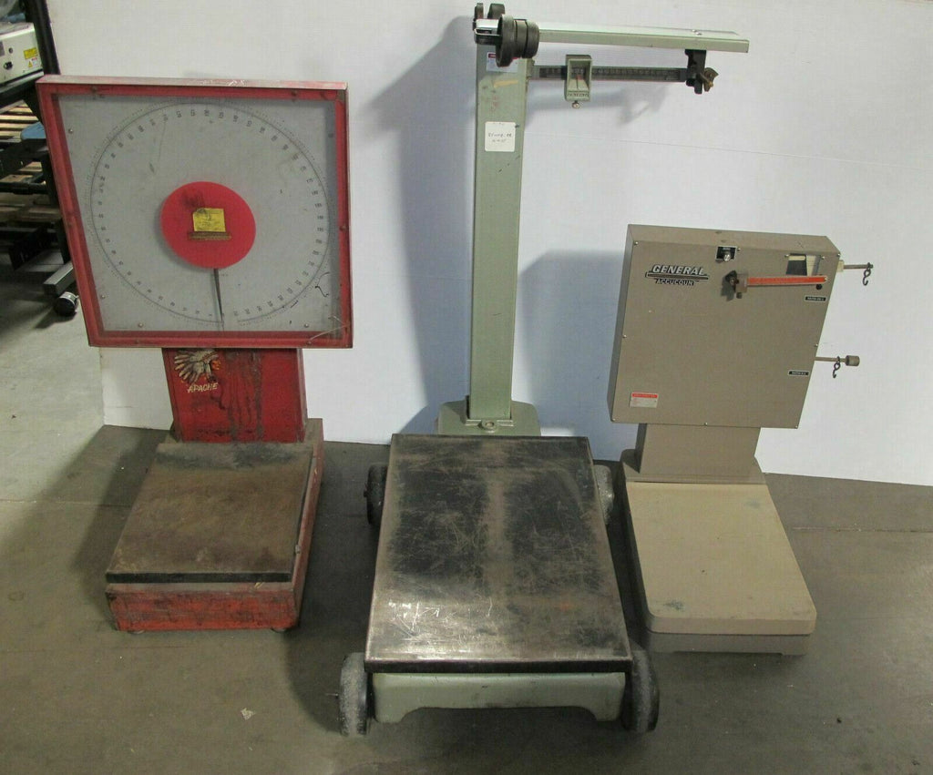 Lot of 4 Vintage Scales TOLEDO DETECTO GENERAL ACCUCOUNT 1000 LB No Reserve