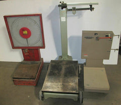 Lot of 4 Vintage Scales TOLEDO DETECTO GENERAL ACCUCOUNT 1000 LB No Reserve