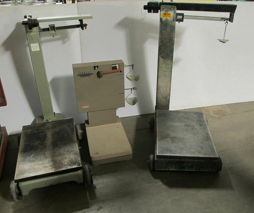 Lot of 4 Vintage Scales TOLEDO DETECTO GENERAL ACCUCOUNT 1000 LB No Reserve