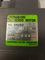Mitsubishi ac servo motor HA-SH202, 2kw, 2000rpm