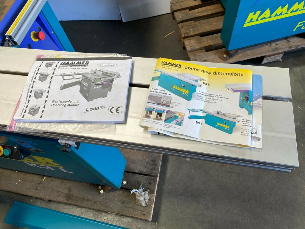 Hammer F3 Wood Shaper Sliding Table Spindle Modular New