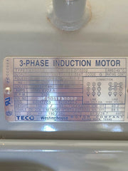 Teco Westinghouse 20HP 3 Phase Induction Motor 3505 RPM Asgane DT0202