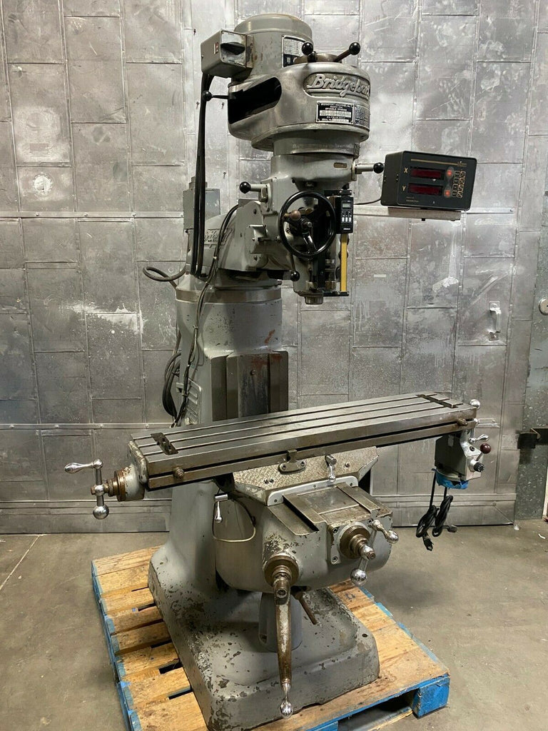 Bridgeport Vertical Mill Milling Machine 9 x 42 Digital Read Out Power Feed