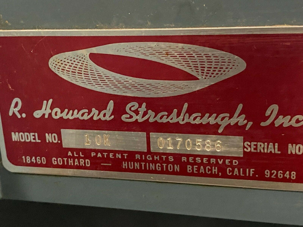 Strasbaugh Model 10K 12” Diamond Blade Cut Off Saw Lenses Glass Local Pickup