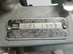 Sears Roebuck Simpsons USA Dunlap Power Hacksaw 108 1502 Single Phase Nice