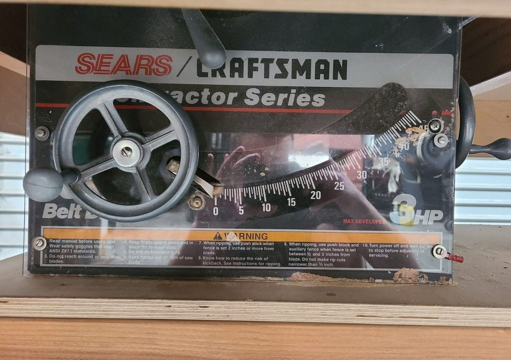 Sears Craftsman 10" Industrial 3 HP Contractor Series Table Saw Model 113.298844