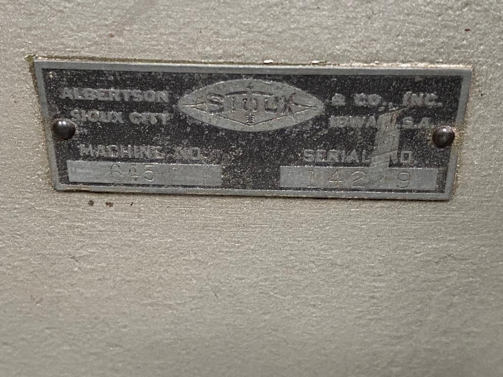 Sioux 645 Valve Face Grinder Grinding Machine Stone Dresser Pilot Set Local Pickup