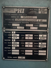PHI Model S75R1818S Compression Molding Hydraulic Press 18.5