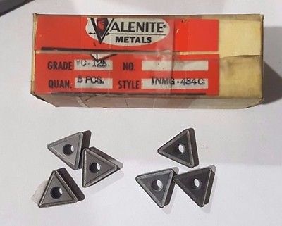6 Pcs Valenite Metals VC 125 TNMG 434 C Lathe Carbide Inserts Milling Tools New