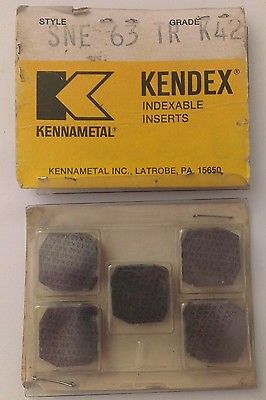 KENNAMETAL KENDEX SNE 63 TR K42 Lathe Carbide Indexable Inserts 5 Pcs Grooving