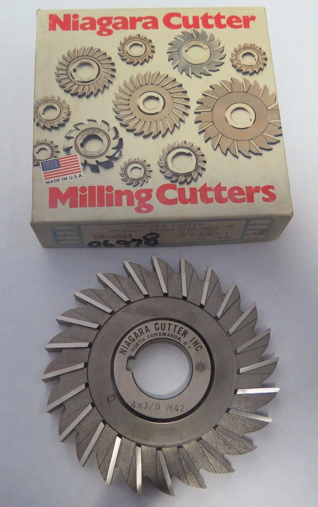 Niagara Cutter Straight Tooth Side Mill 4 x 3/8 x 1 M42 Milling Made In USA