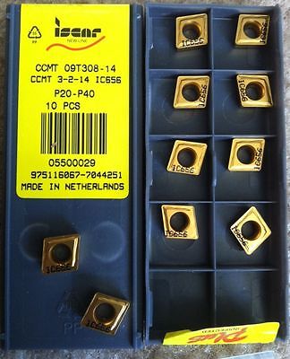 ISCAR CCMT 3-2-14 IC 656 P20 09T308 Carbide Inserts 10 Pcs Lathe Tool Gold New
