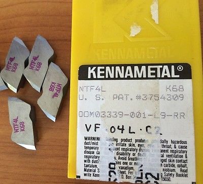 KENNAMETAL NTF 4L K68 Lathe Carbide Indexable Inserts 4 Pcs Grooving Tool New