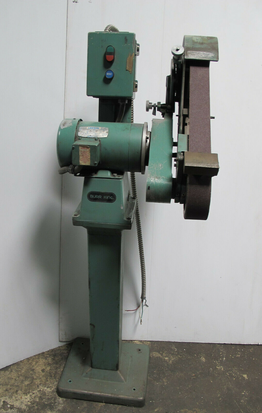 Burr King 2 1/2" x 60" On Stand 3 Phase 3 HP Belt Sander W/ Extra Sand