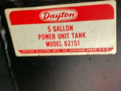 3,000 PSI Hydraulic Test Unit Dayton 5 Gallon Power Unit Tank 6Z151 Pump 5W031