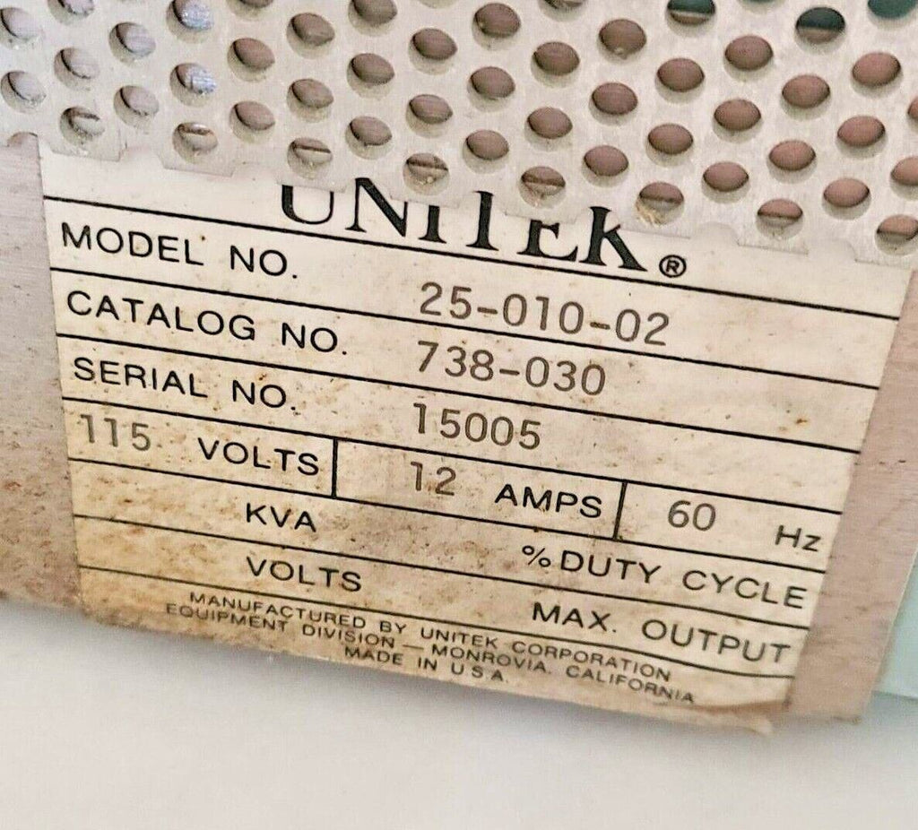 UNITEK Electric Kiln Furnace Burnout Oven 25-010-02 Heat Treat High Temp 738-030