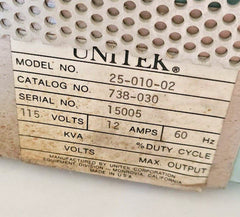 UNITEK Electric Kiln Furnace Burnout Oven 25-010-02 Heat Treat High Temp 738-030
