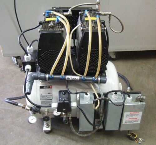 JUN-AIR CustomAir Model CA-823-D Dental Air Compressor Dual Head Oil Free OF302