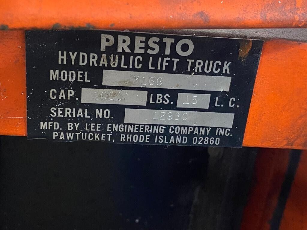 Presto M166 Manual Lift Stacker Truck 64