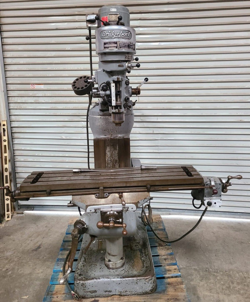 Bridgeport Vertical Mill Milling Machine 9x42 Table Power Feed