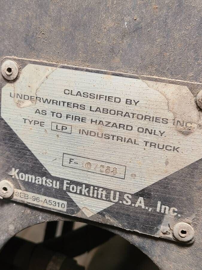 Komatsu FG25SHT-14 Forklift Side Shift LP GAS 5000 Lbs Warehouse Lift Truck FG25