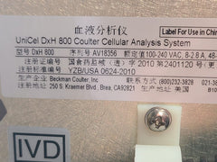 Beckman Coulter UniCel DxH 800 Analyzer Stainer Cellular Analysis System