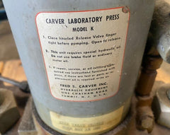 Carver Lab Laboratory Press Model K 20505 - 33