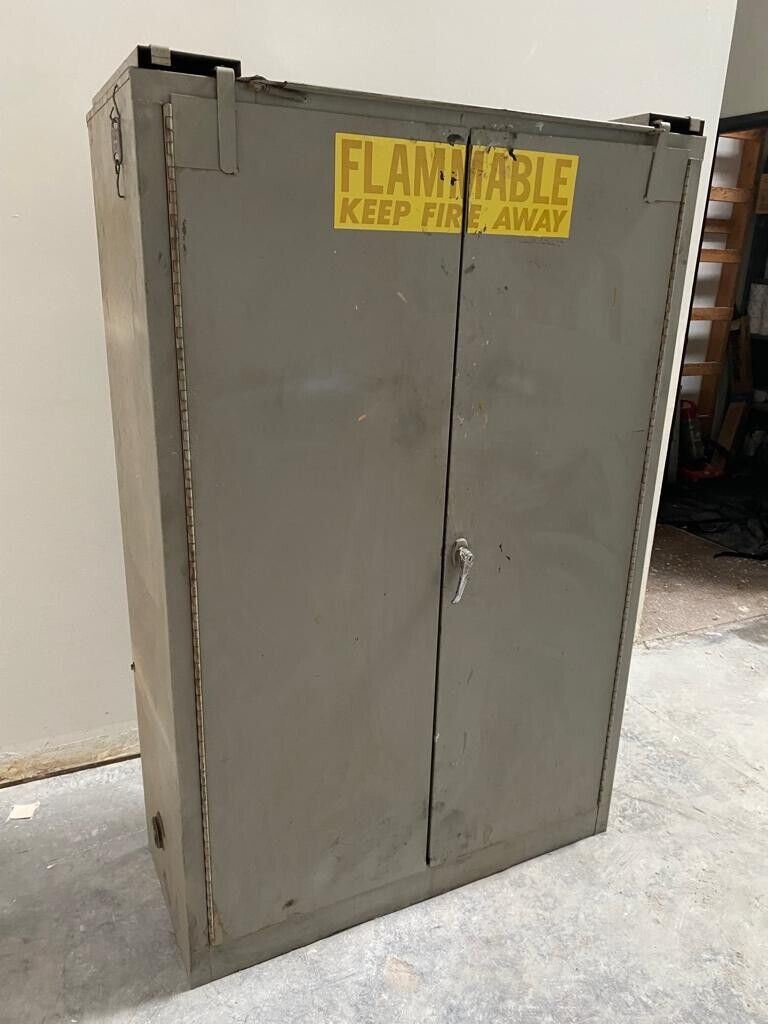 P360 Safety Storage Cabinet Flammable Liquid 60 Gallon 43 x 18 x 65 Heavy Duty