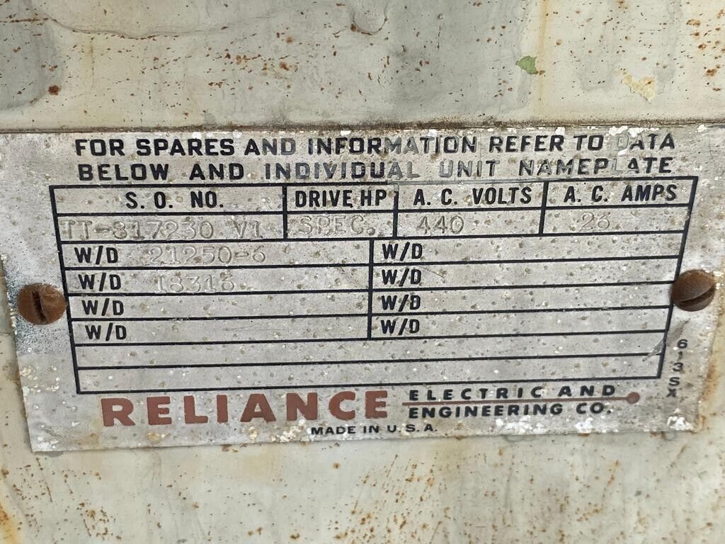 RELIANCE ELECTRIC DRIVE Variable Speed Regulator Unit Transformer