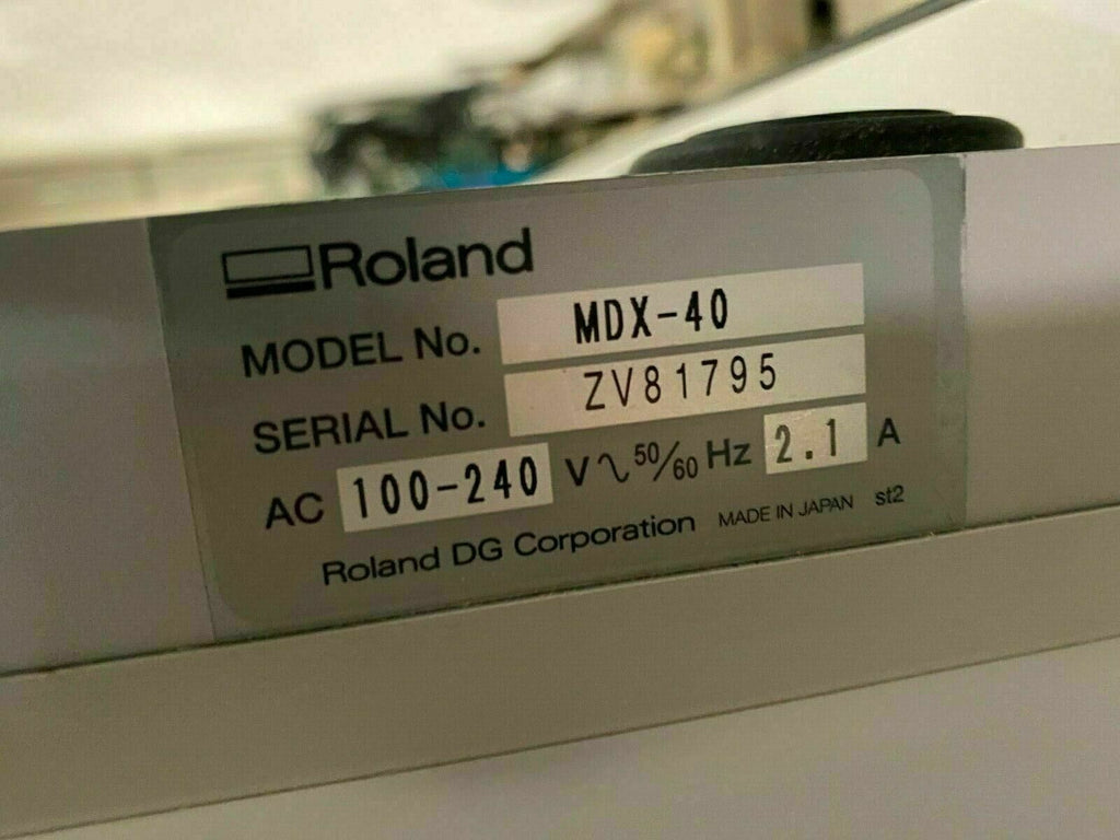 Roland Modela MDX-40 3D Engraver CNC Mill Desktop Benchtop With 4th Axis Nice